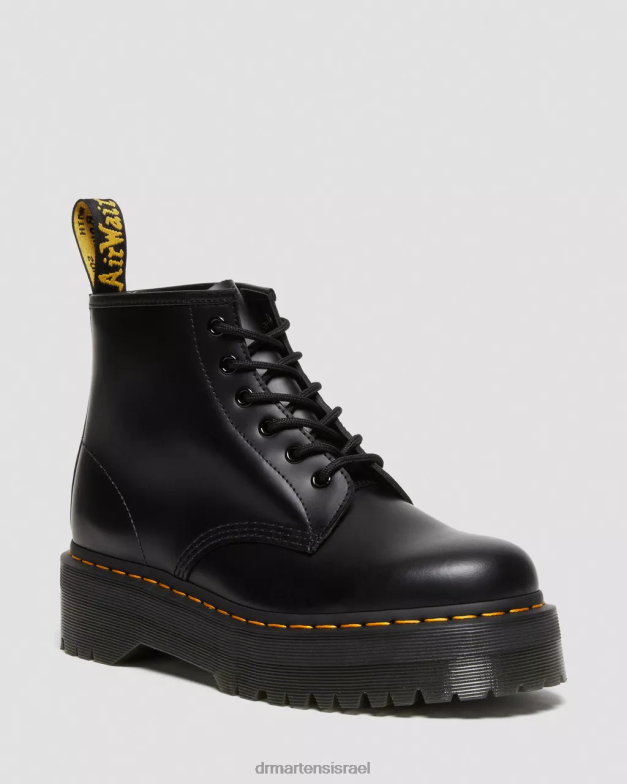 101 מגפוני פלטפורמה מעור חלק Dr. Martens שחור חלק הַנעָלָה N8BB8140