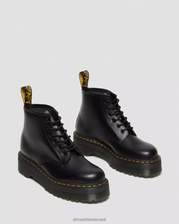 101 מגפוני פלטפורמה מעור חלק Dr. Martens שחור חלק הַנעָלָה N8BB8140
