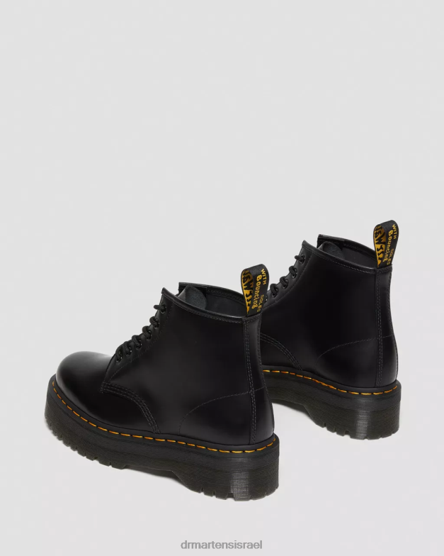 101 מגפוני פלטפורמה מעור חלק Dr. Martens שחור חלק הַנעָלָה N8BB8140