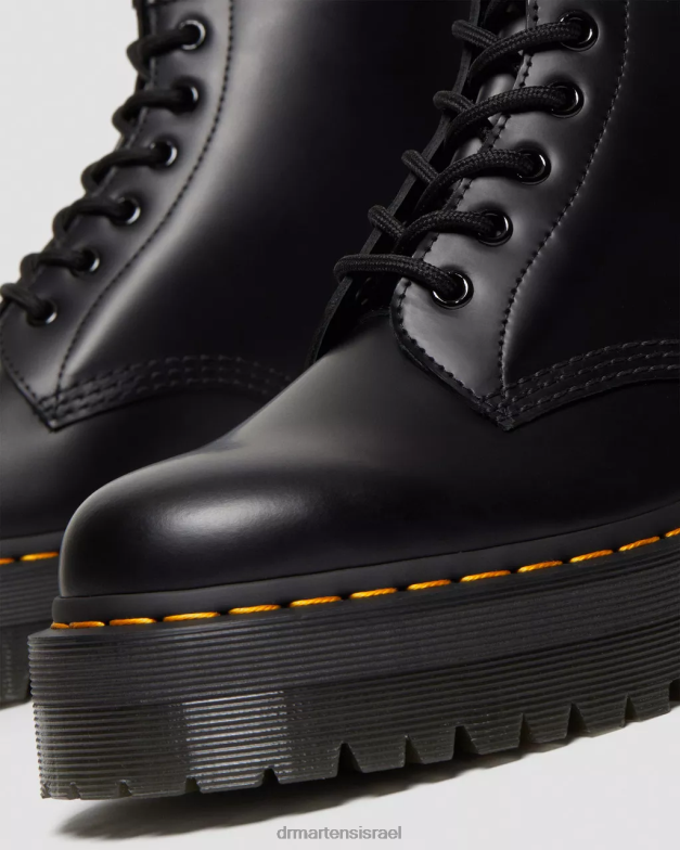 101 מגפוני פלטפורמה מעור חלק Dr. Martens שחור חלק הַנעָלָה N8BB8140