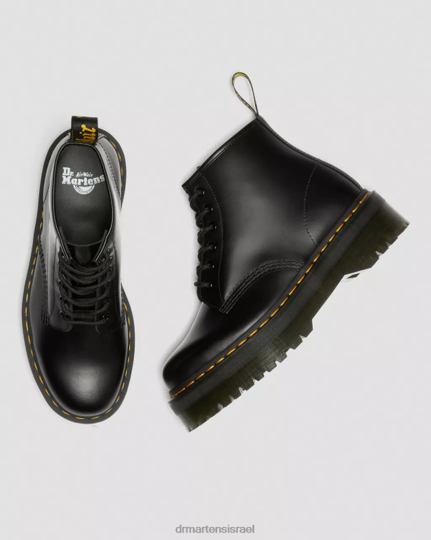 101 מגפוני פלטפורמה מעור חלק Dr. Martens שחור חלק הַנעָלָה N8BB8140