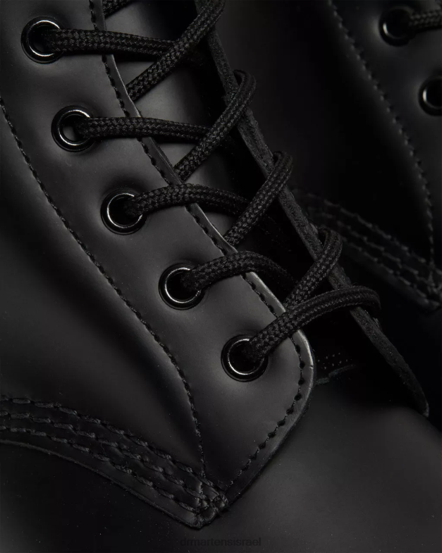 מגפונים מעור חלק 101 תפר צהוב Dr. Martens שחור חלק הַנעָלָה N8BB833