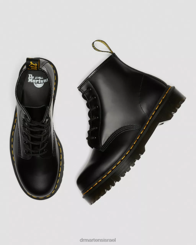 מגפוני עור חלק 101 bex Dr. Martens שחור חלק הַנעָלָה N8BB8178