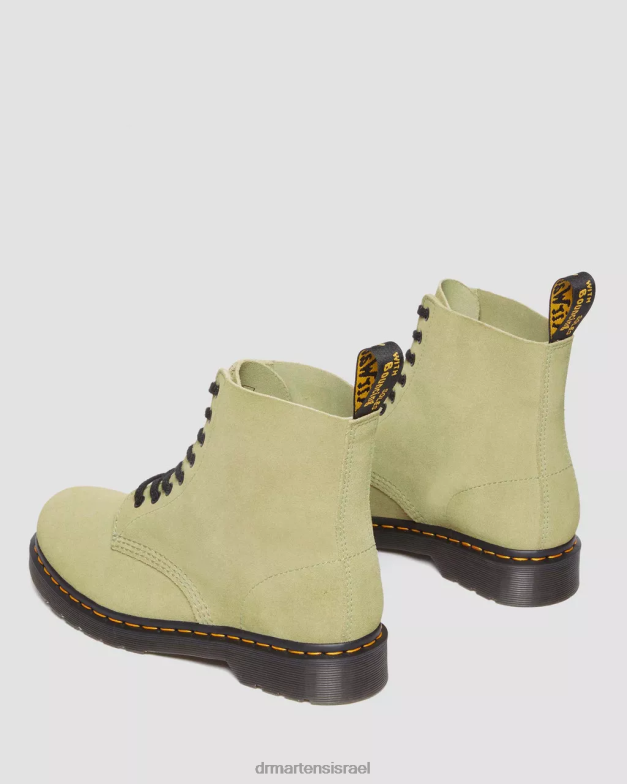 מגפי שרוכים מזמש פסקל 1460 Dr. Martens זית חיוור ע ה זמש מב הַנעָלָה N8BB8100