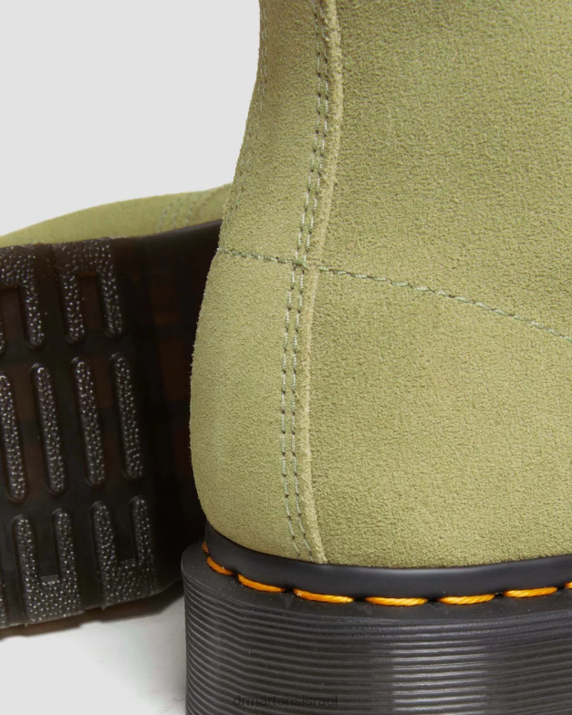 מגפי שרוכים מזמש פסקל 1460 Dr. Martens זית חיוור ע ה זמש מב הַנעָלָה N8BB8100