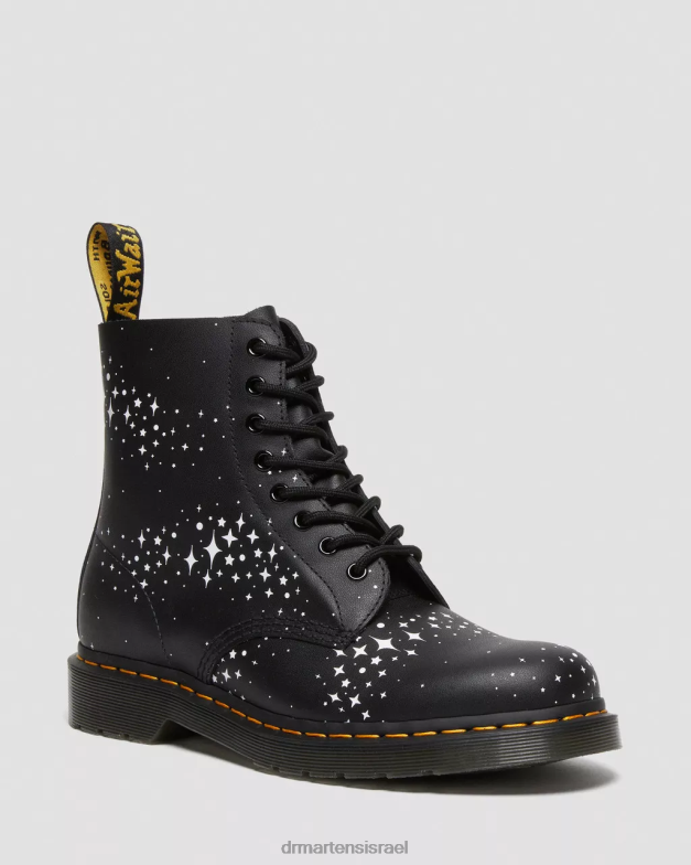 מגפי שרוכים מעור 1460 פסקל כוכבים Dr. Martens צללית פרחונית פנטום שחורה הַנעָלָה N8BB8114