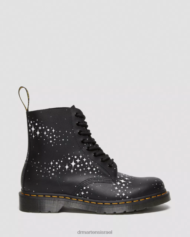 מגפי שרוכים מעור 1460 פסקל כוכבים Dr. Martens צללית פרחונית פנטום שחורה הַנעָלָה N8BB8114