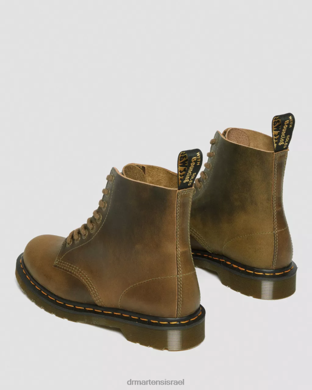 1460 פסקל תוצרת אנגליה מגפי שרוכים מעור דנבר Dr. Martens ענף זית דנבר שיזוף טבעוני הַנעָלָה N8BB8116