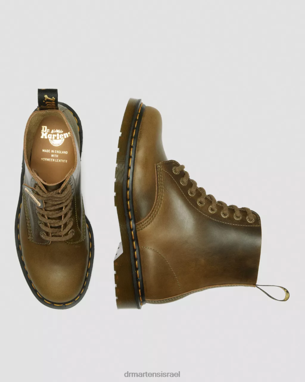 1460 פסקל תוצרת אנגליה מגפי שרוכים מעור דנבר Dr. Martens ענף זית דנבר שיזוף טבעוני הַנעָלָה N8BB8116