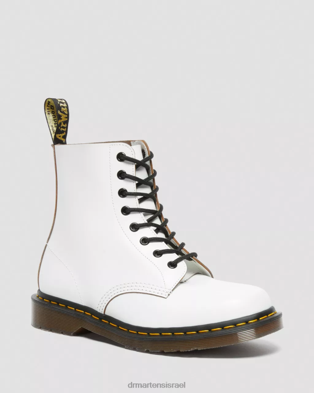 וינטג' 1460 תוצרת אנגליה מגפי שרוכים Dr. Martens קווילון לבן הַנעָלָה N8BB8121