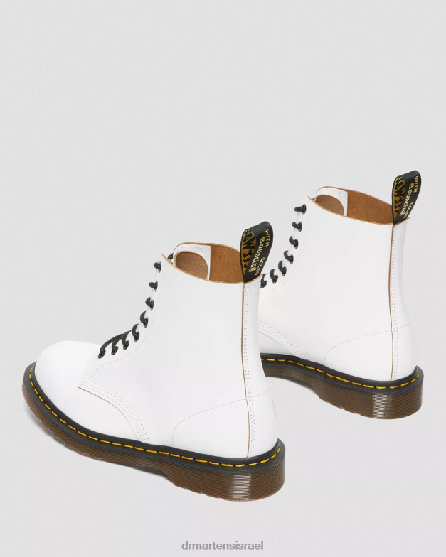 וינטג' 1460 תוצרת אנגליה מגפי שרוכים Dr. Martens קווילון לבן הַנעָלָה N8BB8121