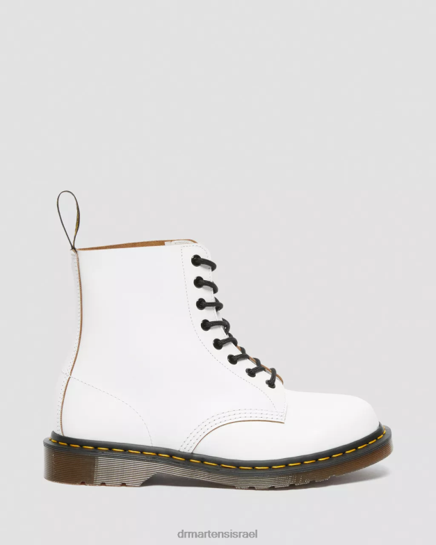 וינטג' 1460 תוצרת אנגליה מגפי שרוכים Dr. Martens קווילון לבן הַנעָלָה N8BB8121