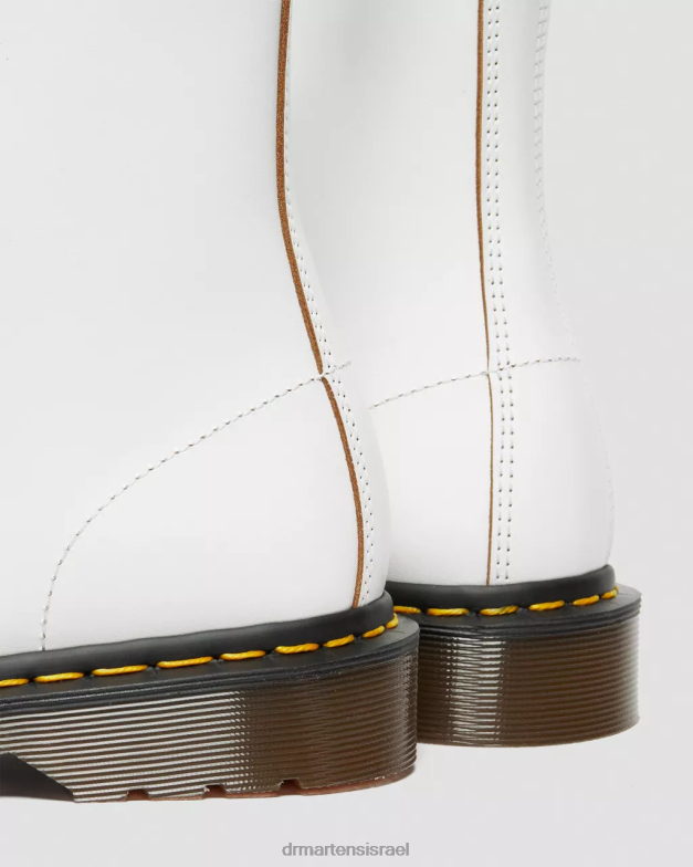 וינטג' 1460 תוצרת אנגליה מגפי שרוכים Dr. Martens קווילון לבן הַנעָלָה N8BB8121