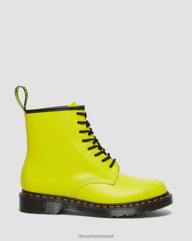 מגפי שרוכים מעור חלק 1460 Dr. Martens צהוב חלק הַנעָלָה N8BB8126