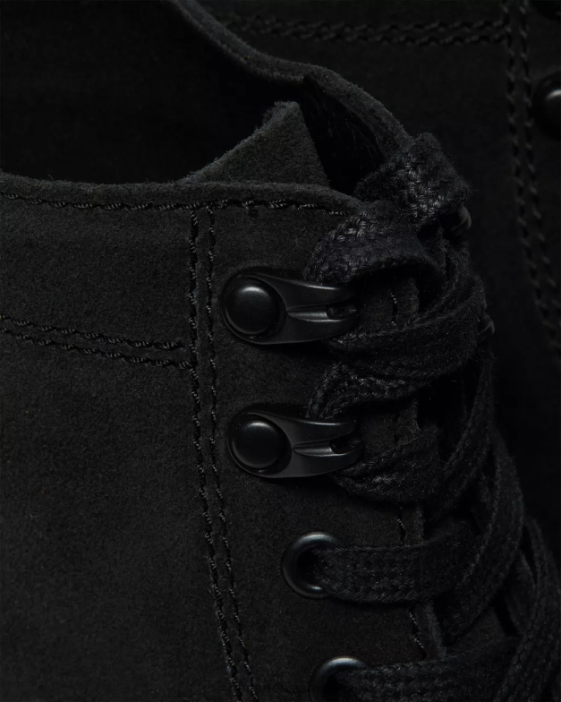 מגפי שרוכים מעור 1460 עשוי אנגליה Dr. Martens דורנגו שחור וזמש מפוצל הַנעָלָה N8BB8132