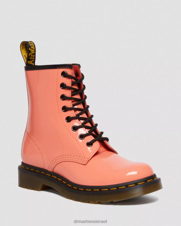 מגפי שרוכים מעור פטנט 1460 Dr. Martens קורל לוסידו & פטנט מנורה הַנעָלָה N8BB8135