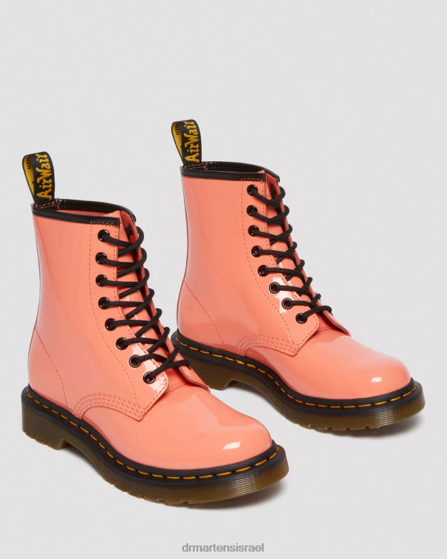 מגפי שרוכים מעור פטנט 1460 Dr. Martens קורל לוסידו & פטנט מנורה הַנעָלָה N8BB8135