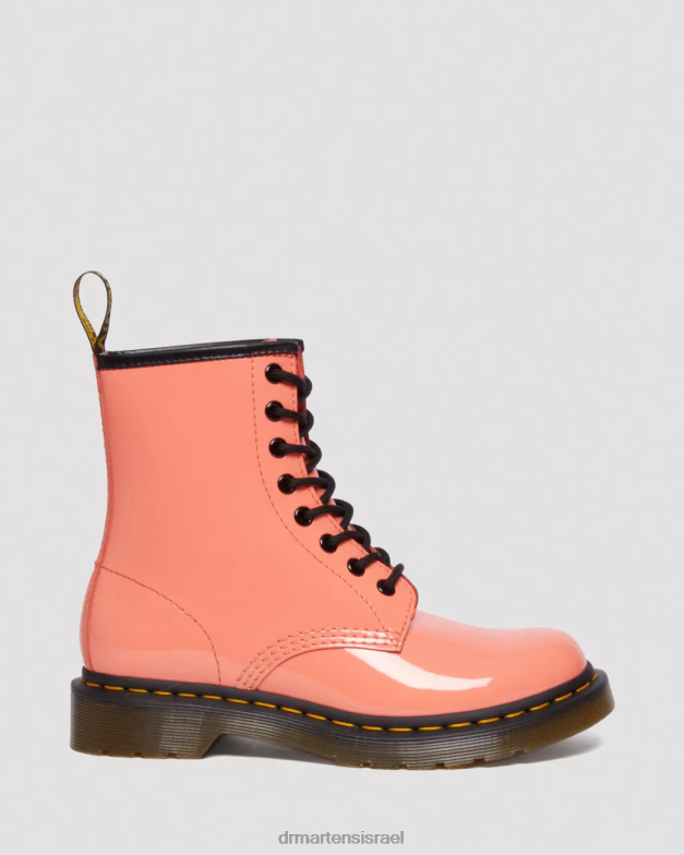מגפי שרוכים מעור פטנט 1460 Dr. Martens קורל לוסידו & פטנט מנורה הַנעָלָה N8BB8135