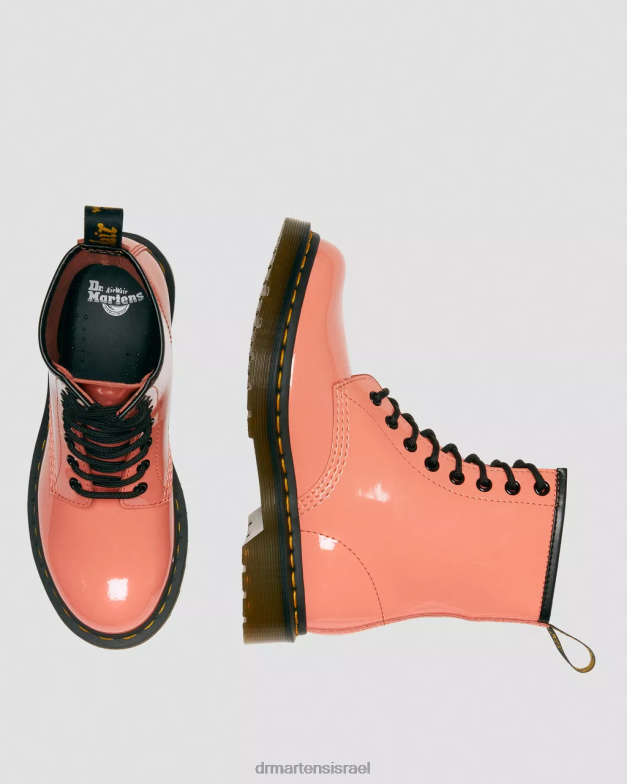מגפי שרוכים מעור פטנט 1460 Dr. Martens קורל לוסידו & פטנט מנורה הַנעָלָה N8BB8135