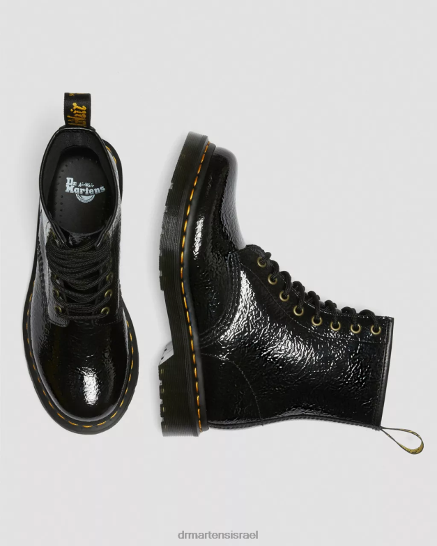 מגפי עור פטנט 1460 במצוקה Dr. Martens פטנט במצוקה שחור הַנעָלָה N8BB8139