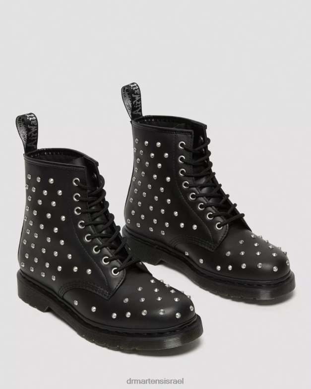 מגפי שרוכים מעור וואנאמה עם ניטים 1460 Dr. Martens וואנאמה שחורה הַנעָלָה N8BB8141