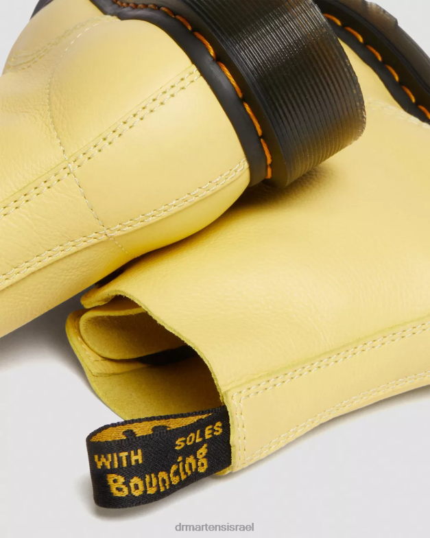 מגפי שרוכים שחורים 1460 פסקל Dr. Martens וירג'יניה צהובה לימון הַנעָלָה N8BB8145
