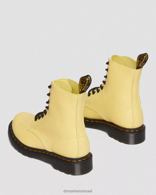 מגפי שרוכים שחורים 1460 פסקל Dr. Martens וירג'יניה צהובה לימון הַנעָלָה N8BB8145