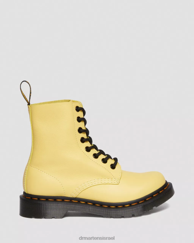 מגפי שרוכים שחורים 1460 פסקל Dr. Martens וירג'יניה צהובה לימון הַנעָלָה N8BB8145