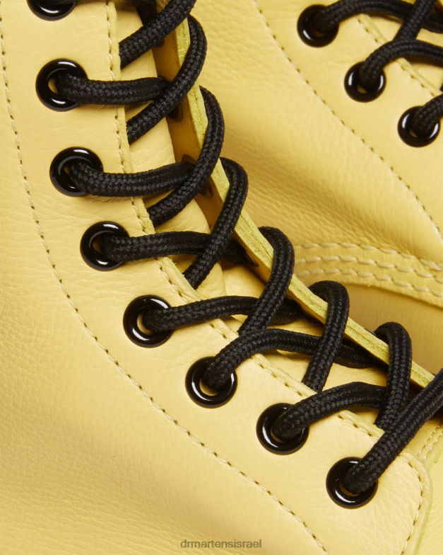 מגפי שרוכים שחורים 1460 פסקל Dr. Martens וירג'יניה צהובה לימון הַנעָלָה N8BB8145