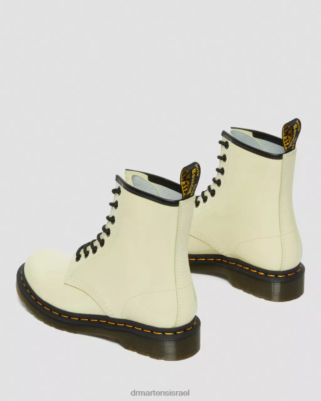 מגפי שרוכים מעור פטנט 1460 Dr. Martens קרם לוסידו & פטנט מנורה הַנעָלָה N8BB8154