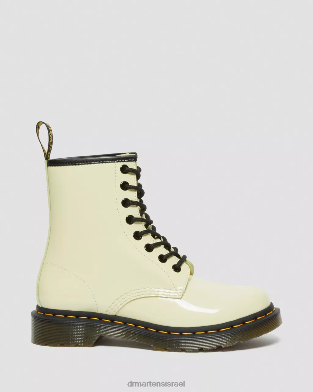 מגפי שרוכים מעור פטנט 1460 Dr. Martens קרם לוסידו & פטנט מנורה הַנעָלָה N8BB8154