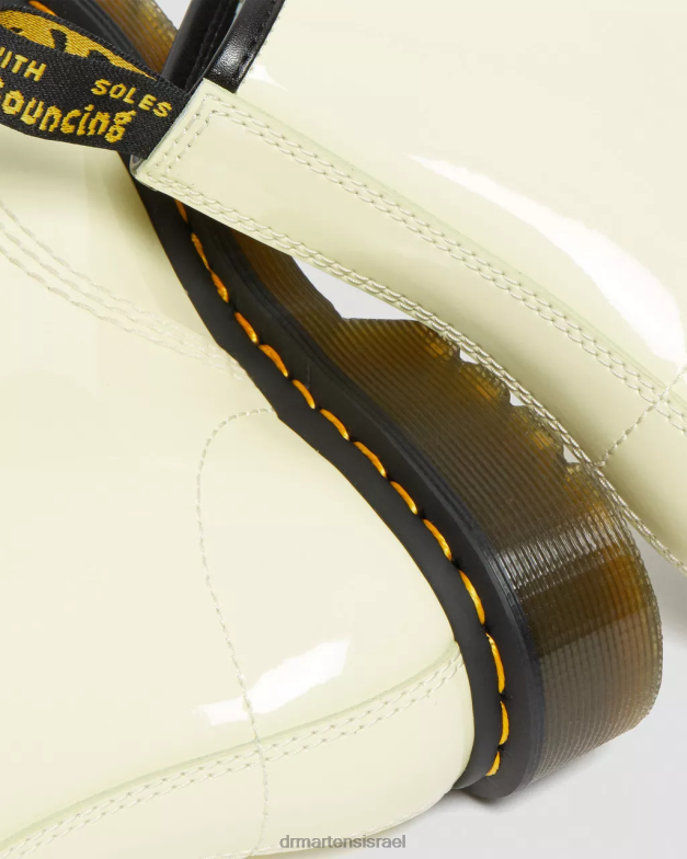מגפי שרוכים מעור פטנט 1460 Dr. Martens קרם לוסידו & פטנט מנורה הַנעָלָה N8BB8154