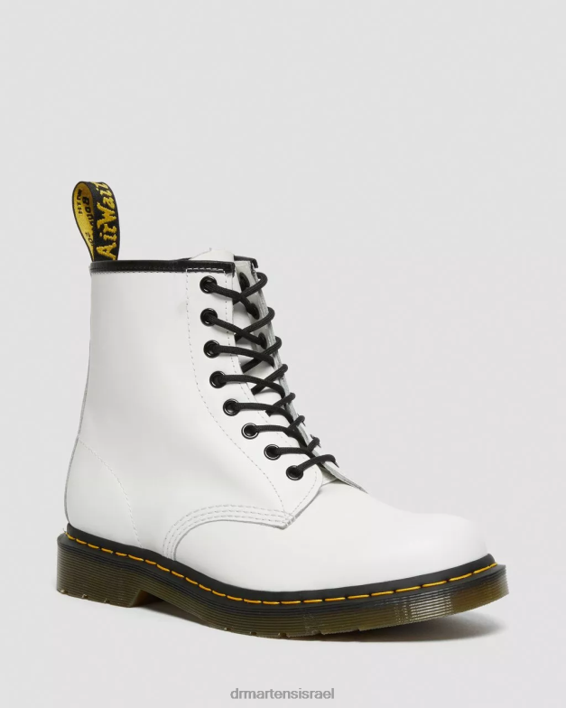 מגפי שרוכים מעור חלק 1460 Dr. Martens לבן חלק הַנעָלָה N8BB816
