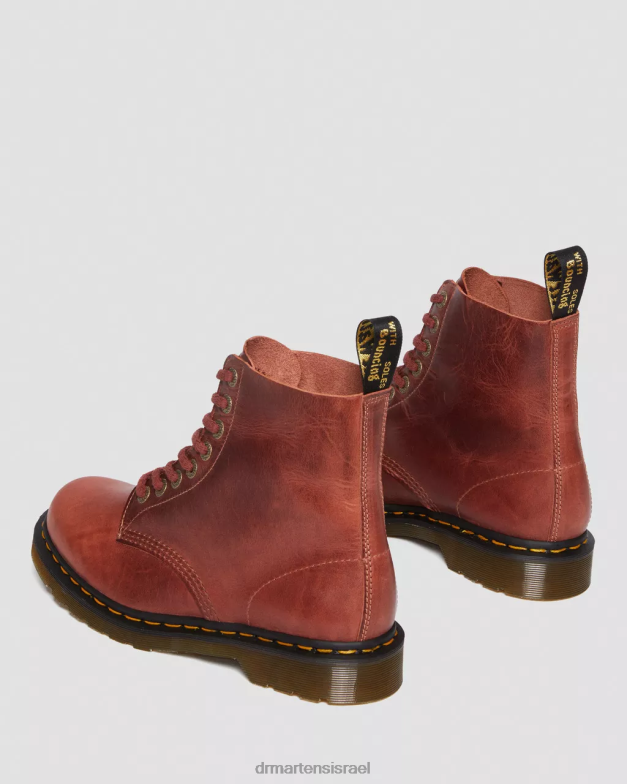 1460 פסקל תוצרת אנגליה מגפי שרוכים מעור דנבר Dr. Martens חום עץ דנבר שיזוף טבעוני הַנעָלָה N8BB8165