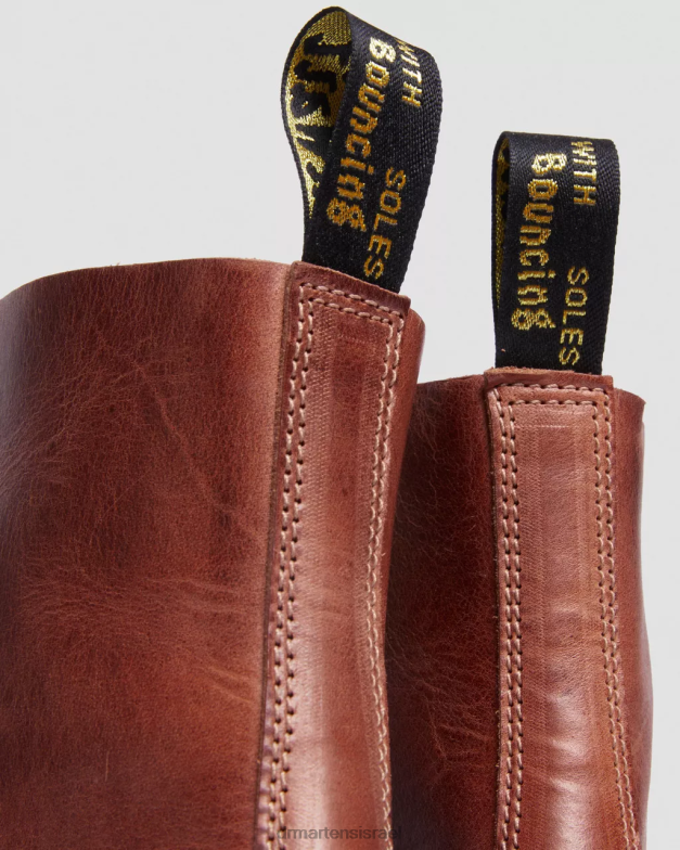 1460 פסקל תוצרת אנגליה מגפי שרוכים מעור דנבר Dr. Martens חום עץ דנבר שיזוף טבעוני הַנעָלָה N8BB8165