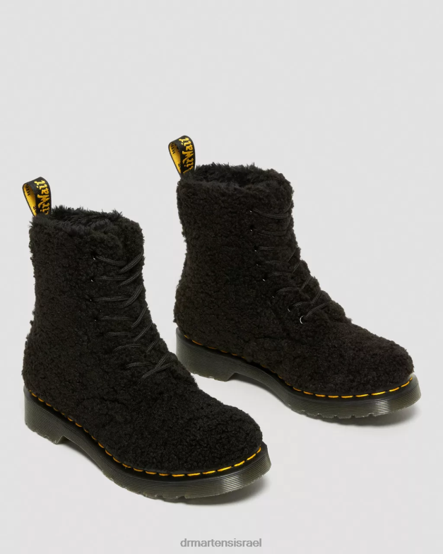 מגפי 1460 פסקל מלאכותיות Dr. Martens לוקס בורג שחור הַנעָלָה N8BB8169