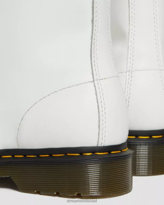 מגפי שרוכים מעור חלק 1460 Dr. Martens לבן חלק הַנעָלָה N8BB816