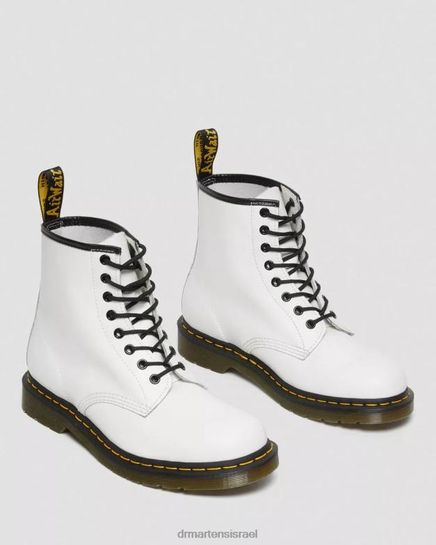 מגפי שרוכים מעור חלק 1460 Dr. Martens לבן חלק הַנעָלָה N8BB816