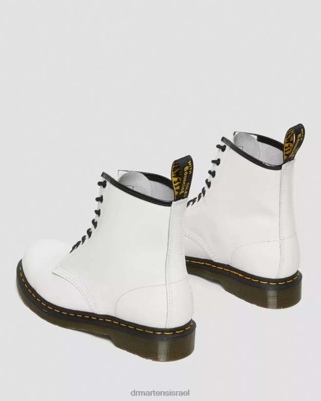 מגפי שרוכים מעור חלק 1460 Dr. Martens לבן חלק הַנעָלָה N8BB816