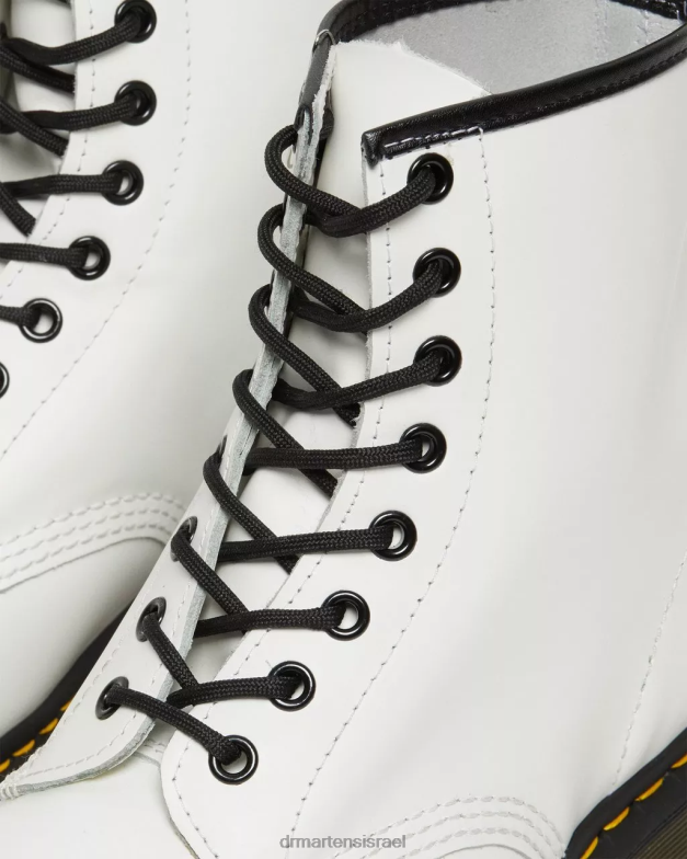 מגפי שרוכים מעור חלק 1460 Dr. Martens לבן חלק הַנעָלָה N8BB816