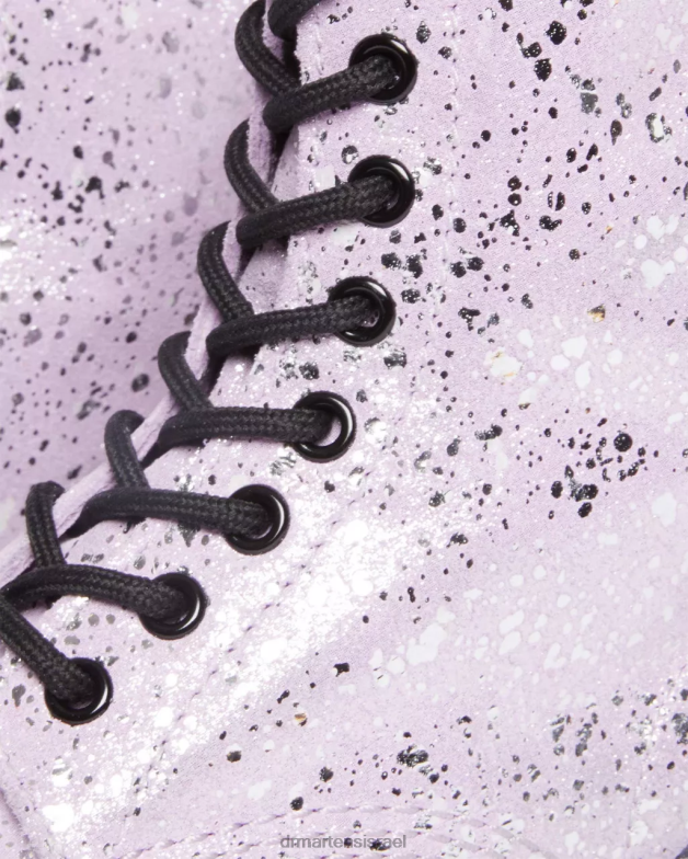 מגפי שרוכים מזמש מתכתי 1460 Dr. Martens זמש מתז צבע מטאלי לילך הַנעָלָה N8BB8174