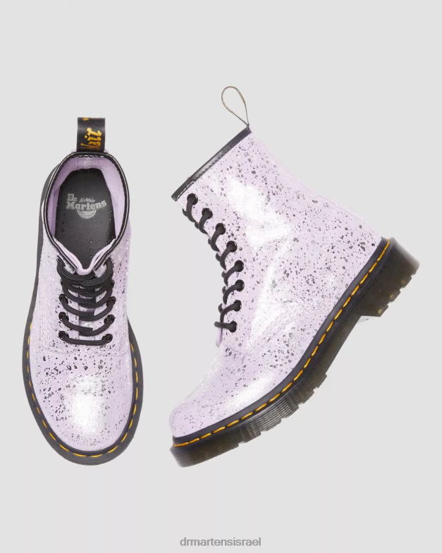 מגפי שרוכים מזמש מתכתי 1460 Dr. Martens זמש מתז צבע מטאלי לילך הַנעָלָה N8BB8174