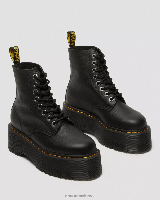 מגפי פלטפורמה מעור פסקל מקס 1460 Dr. Martens פיזה שחורה הַנעָלָה N8BB817