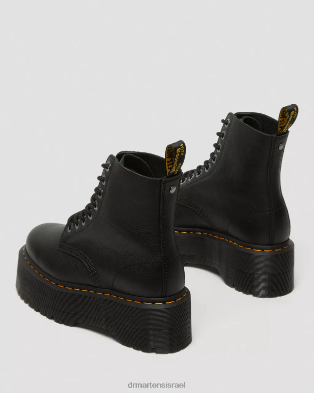 מגפי פלטפורמה מעור פסקל מקס 1460 Dr. Martens פיזה שחורה הַנעָלָה N8BB817