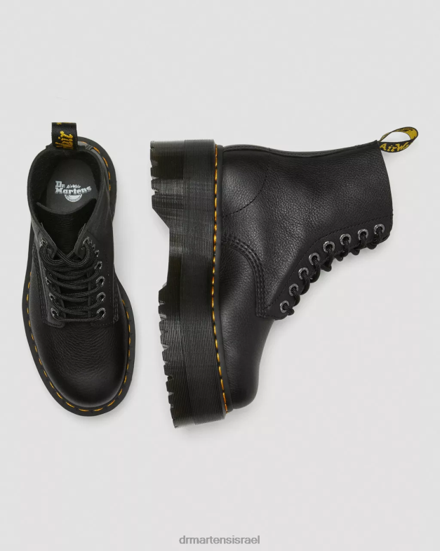 מגפי פלטפורמה מעור פסקל מקס 1460 Dr. Martens פיזה שחורה הַנעָלָה N8BB817