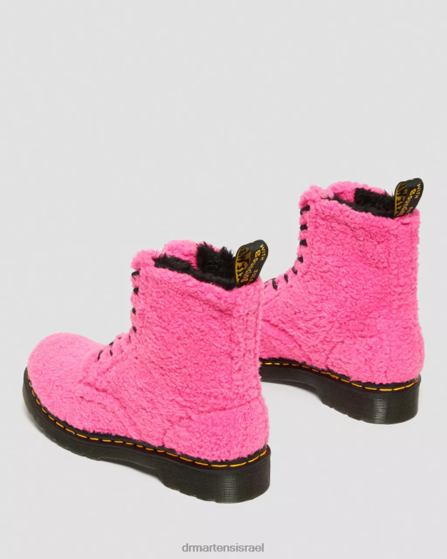 מגפי 1460 פסקל מלאכותיות Dr. Martens ורוד לוקס בורג הַנעָלָה N8BB8181