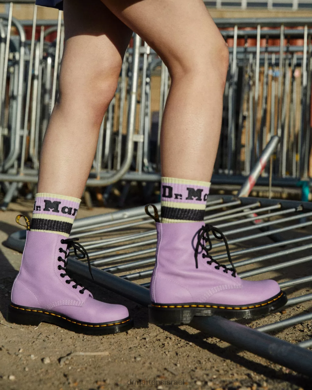 מגפי שרוכים שחורים 1460 פסקל Dr. Martens לילך וירג'יניה הַנעָלָה N8BB8192