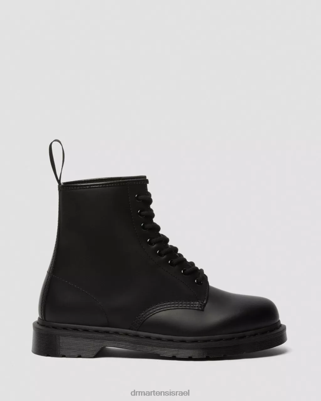 מגפי שרוכים מעור חלק מונו 1460 Dr. Martens שחור חלק הַנעָלָה N8BB821