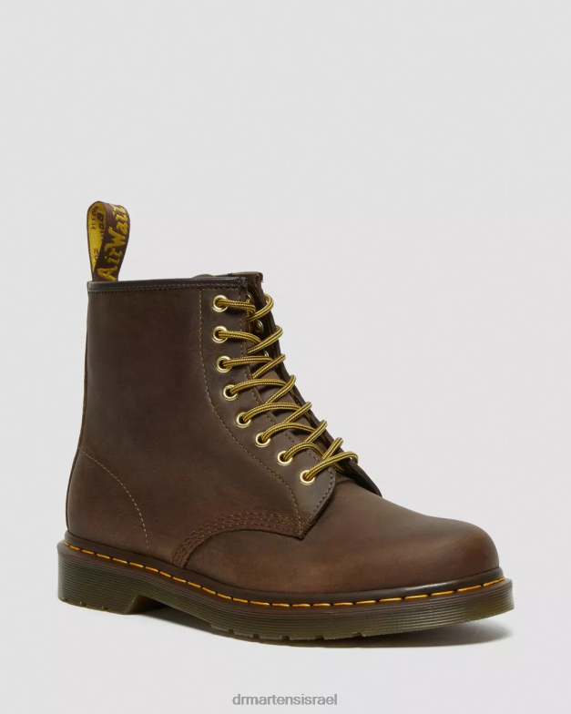 מגפי שרוכים מעור סוס מטורף 1460 Dr. Martens סוס חום מטורף הַנעָלָה N8BB822