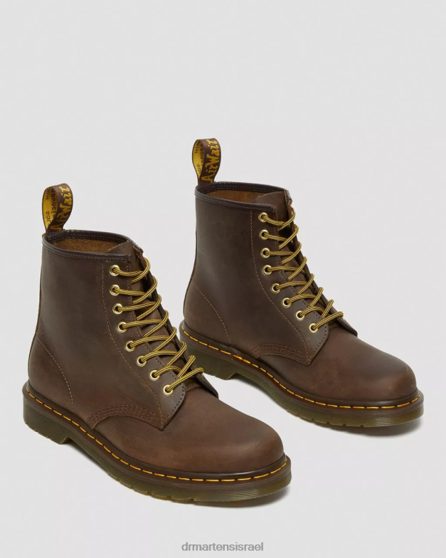 מגפי שרוכים מעור סוס מטורף 1460 Dr. Martens סוס חום מטורף הַנעָלָה N8BB822